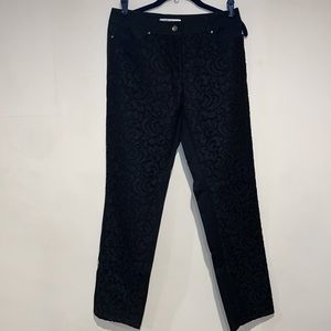 Donna Degnan Lace like Black Pants Sz 10 NWOT